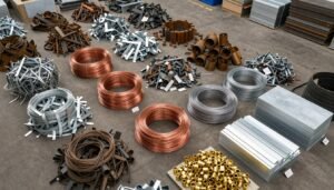 أنواع المعادن والسكراب المختلفة