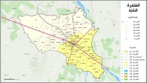 خريطة المنطقة العاشرة والمناطق المحيطة بها في الكويت