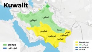 خريطة مناطق الخدمة في السالمية والكويت