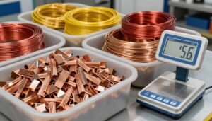 سكراب النحاس الأحمر والأصفر جاهز للوزن