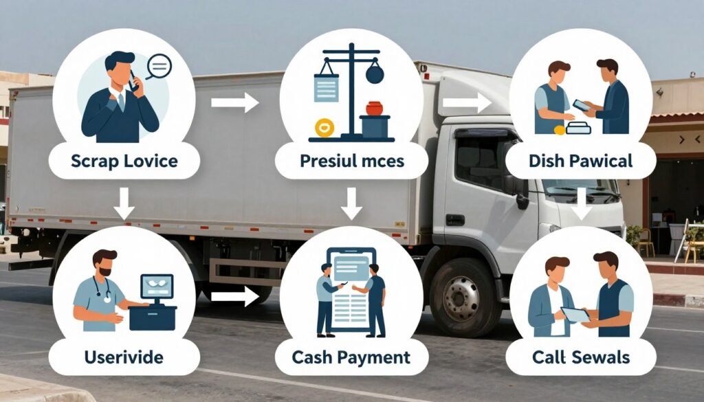 عملية شراء السكراب - من الاتصال حتى الدفع