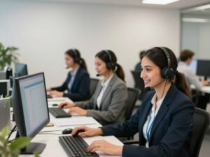 فريق خدمة العملاء يستقبل الطلبات