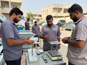 فريق شراء السكراب يقوم بتقييم المعادن في جابر العلى فريق شراء السكراب يقوم بتقييم المعادن في جابر العلى