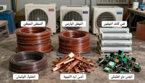 مصادر سكراب النحاس في الكويت - أسلاك كهربائية وأنابيب تكييف