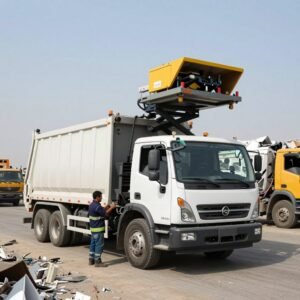 معدات حديثة لفك ونقل السكراب