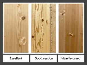 مقارنة جودة ألواح الخشب المعاكس المستعملة بدرجات مختلفة