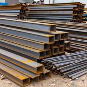 سكراب حديد البناء - أعمدة وقضبان حديدية قديمة