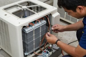 فك وتفكيك مكيف قديم لاستخراج المعادن