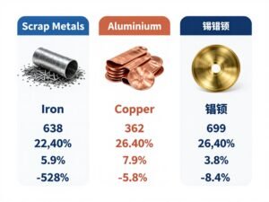 مقارنة أسعار المعادن المختلفة