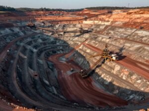 منجم نحاس ضخم في الهواء الطلق