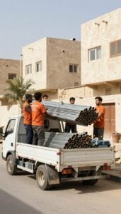 رفع ونقل السكراب من موقع في اليرموك