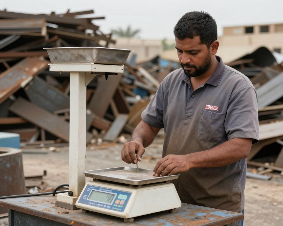 وزن السكراب بميزان واضح وزن السكراب بميزان واضح